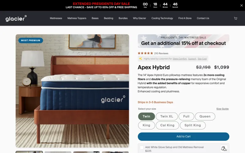 Glacier Sleep Apex Hybrid